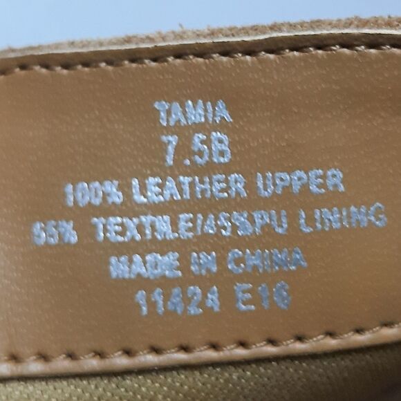 Lauren Ralph Lauren Tamia Suede Wedge Bootie Tan Chestnut 7.5B